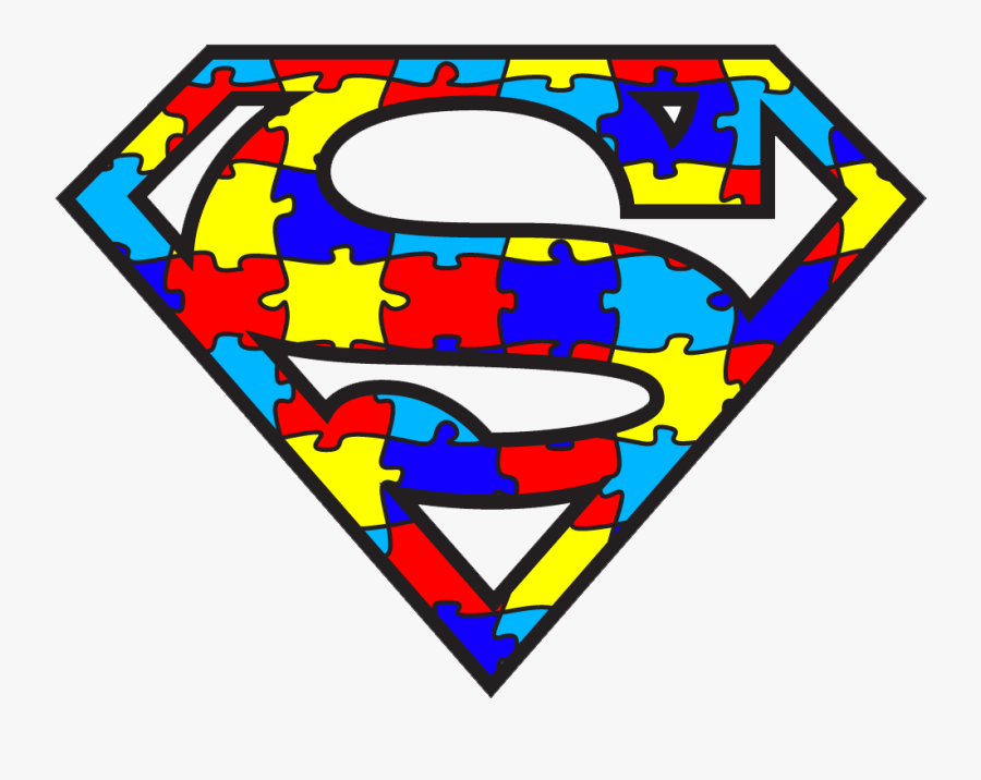 Transparent Puzzle Piece Clipart - Autism Superman Logo, Transparent Clipart