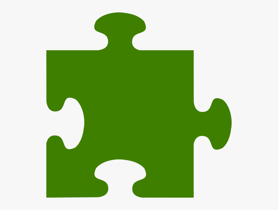 Green Autism Puzzle Piece, Transparent Clipart