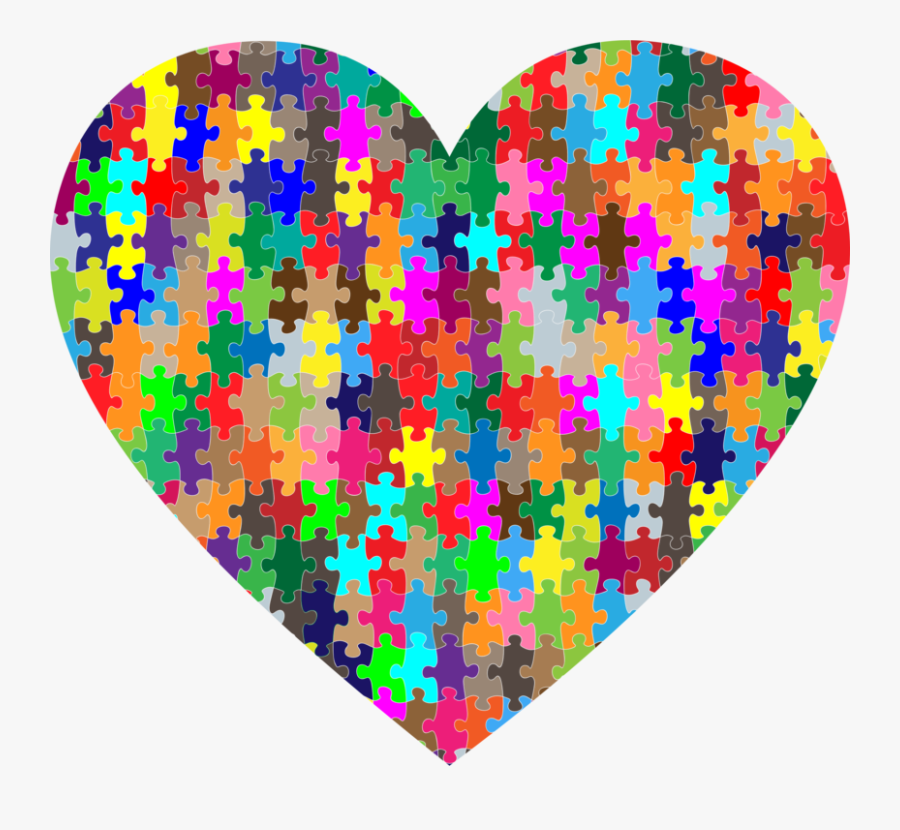 Puzzle Heart, Transparent Clipart