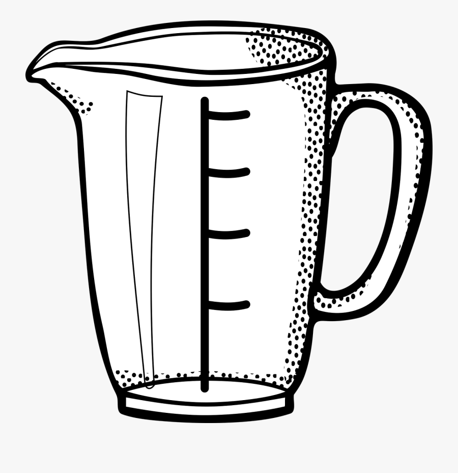Line Art,cup,tableware - Measuring Cup Clipart Png, Transparent Clipart
