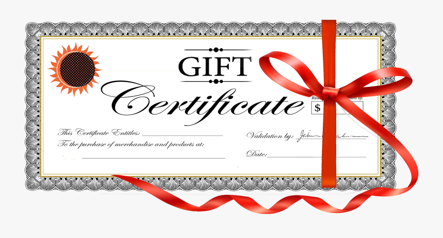 Clip Art Gift Card Template Free - Gift Certificate, Transparent Clipart