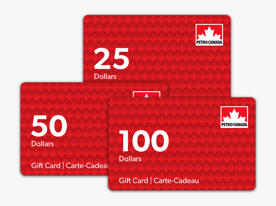 Three Denominations Of Petro Canada Gift Card Petro - Canada All Gift Cards, Transparent Clipart