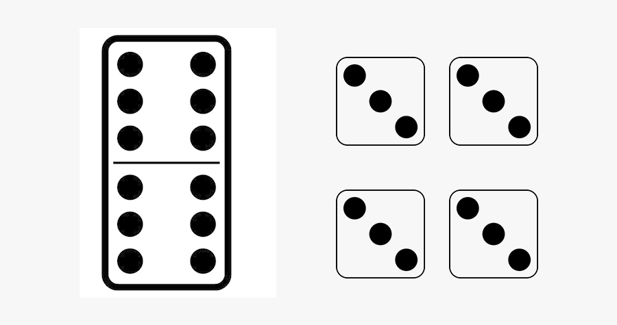 Domino Clipart Dice - Dice Image Clipart Black And White, Transparent Clipart