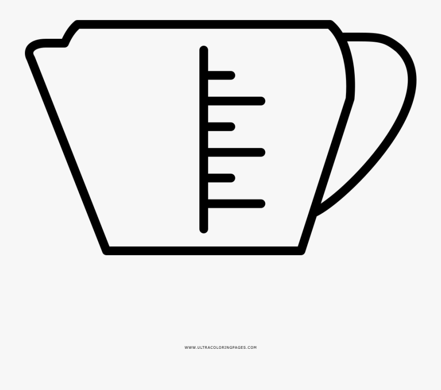 Measuring Cup Coloring Page, Transparent Clipart