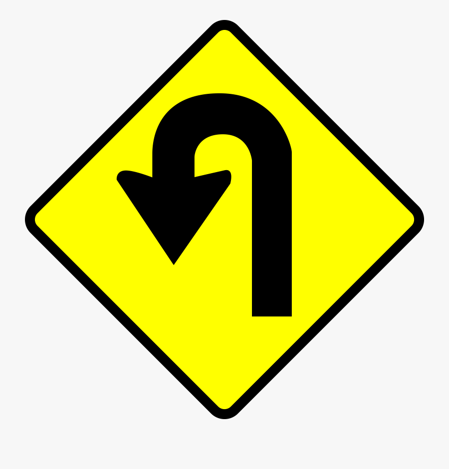 Clipart U Turn Sign, Transparent Clipart