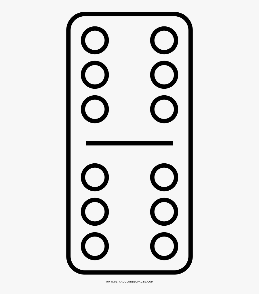 Transparent Domino Clipart Black And White - Domino Para Colorear, Transparent Clipart