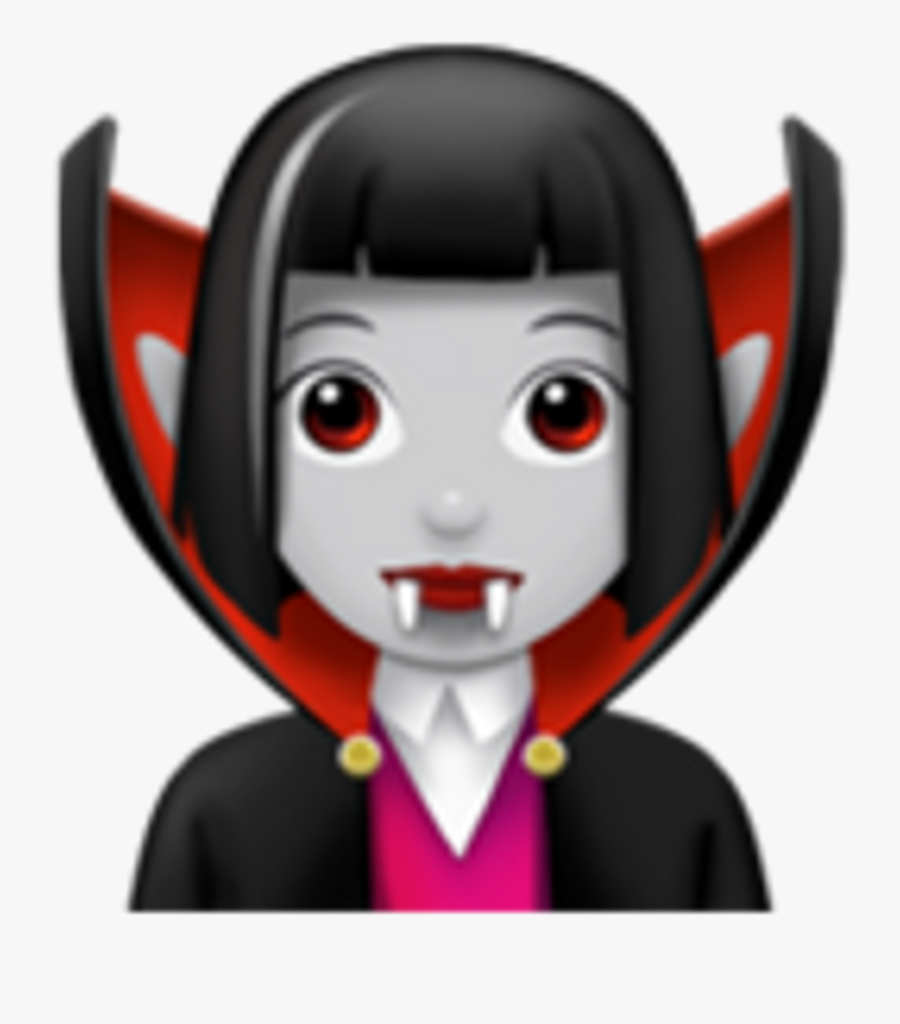Transparent Vampire Cliparts - Vampire Girl Emoji, Transparent Clipart