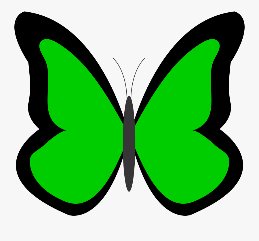 Green Crayon Cliparts - Blue Butterfly Clipart, Transparent Clipart