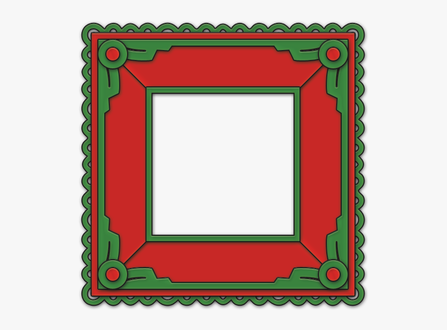 Red And Green Geometric Frame Scrapbook Layouts, Picture - Red And Green, Transparent Clipart