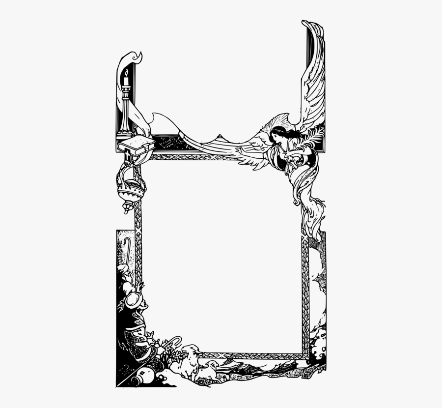 Picture Frame,line Art,monochrome Photography - Christian Christmas Picture Frames, Transparent Clipart