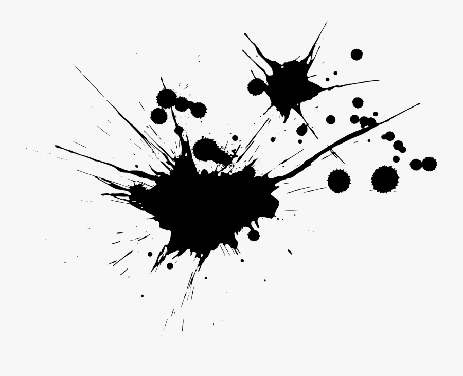Black Blood Splatter Png - Blood Splatter Black And White, Transparent Clipart