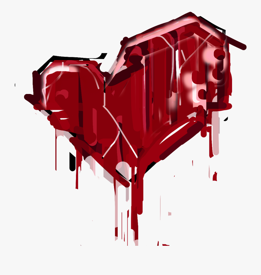 Heartbreak Heart Blood Splatter Graffiti Freetoedit - Mlp Pinkamena, Transparent Clipart