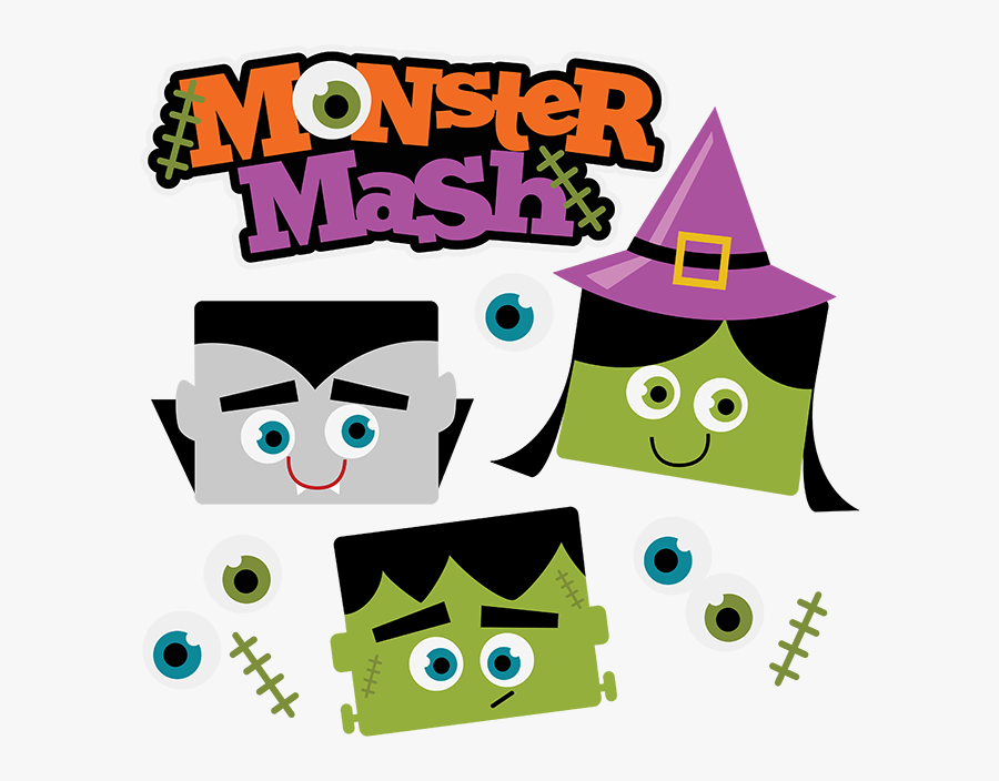 Monster Mash Halloween Svg Scrapbook Collection Vampire - Classic Halloween Monsters Cute, Transparent Clipart