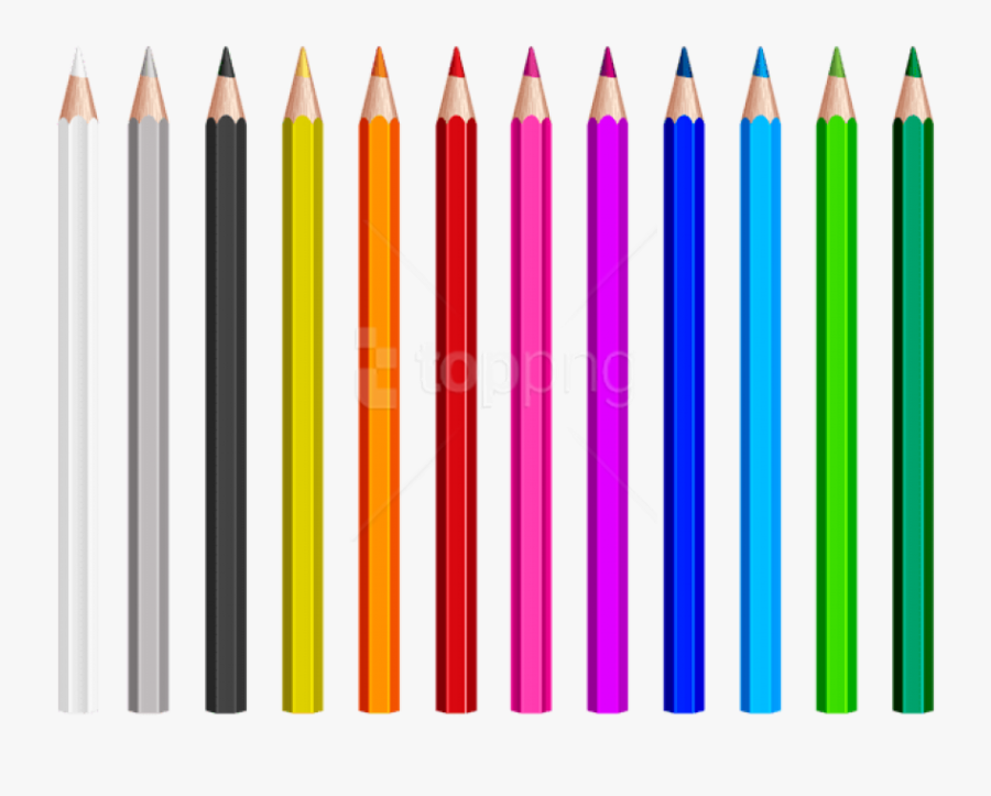 Download Colored Pencils Set - Clipart Png Colouring Pencils Clipart Transparent, Transparent Clipart