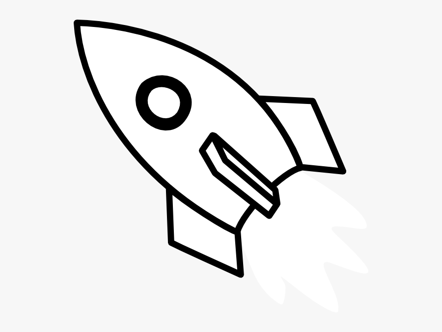 Rocket Black And White, Transparent Clipart