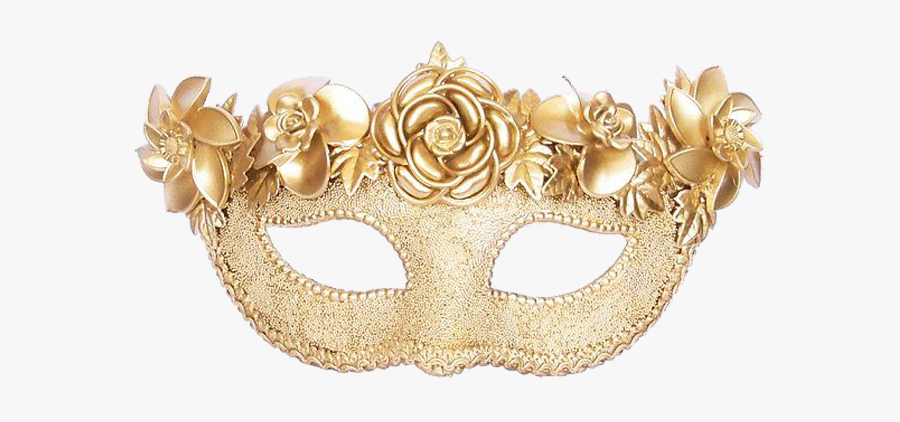 Golden Ball Gold Masquerade Mask Ms - Romeo And Juliet Masks, Transparent Clipart