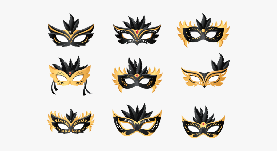 Masquerade Ball Icons Vector - Baile De Mascaras Vetor Png, Transparent Clipart