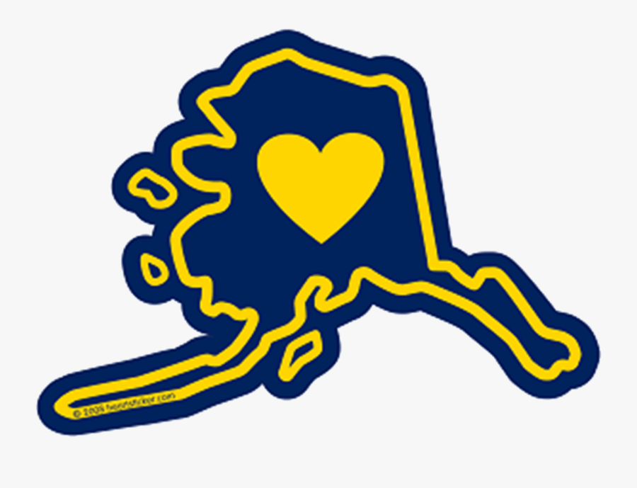 Heart In Alaska Sticker - Sticker, Transparent Clipart