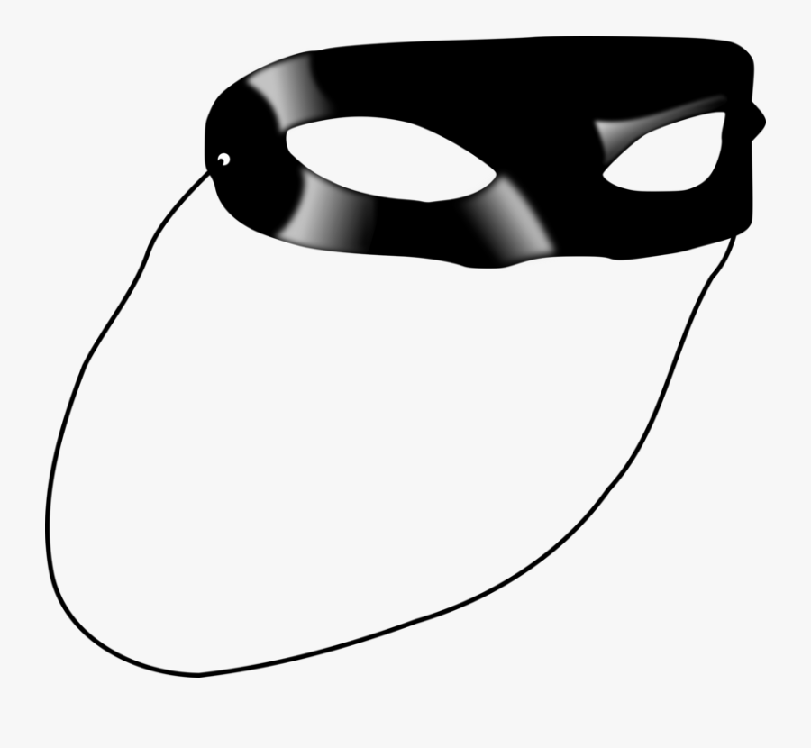 Line Art,head,neck - Domino Mask, Transparent Clipart