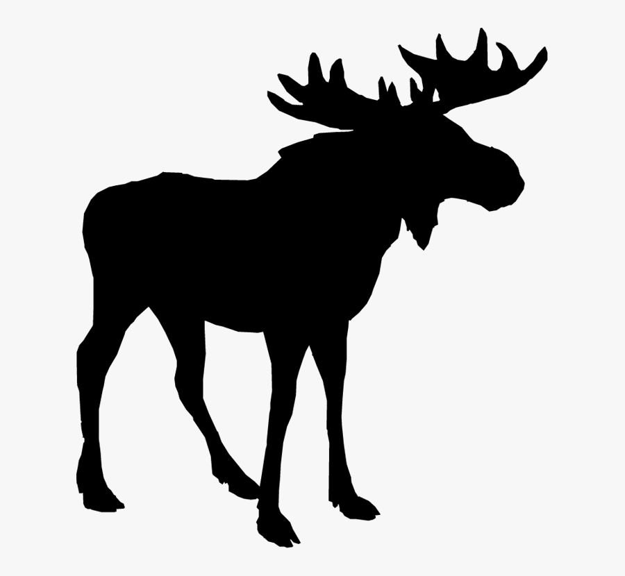 Clip Art Deer Silhouette Alaska Moose Image - Bull Moose Moose Silhouette, Transparent Clipart