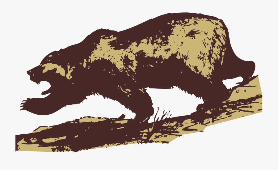 Wildlife,carnivoran,bear - Bear Drawing Of Attacking, Transparent Clipart