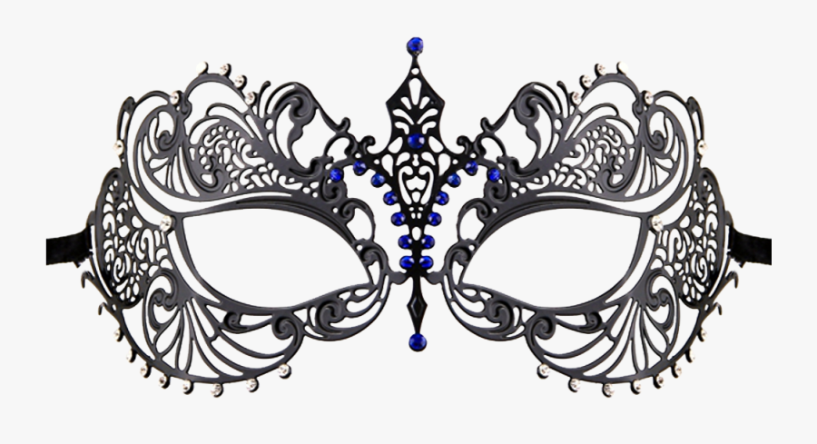 Clip Art Mutli Color Series Laser - Silver And Navy Masquerade Masks, Transparent Clipart