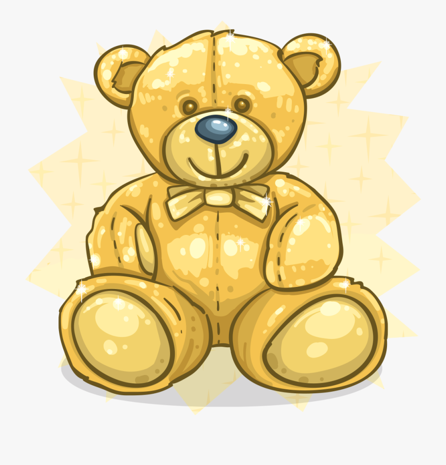 Golden Teddy Bear, Transparent Clipart