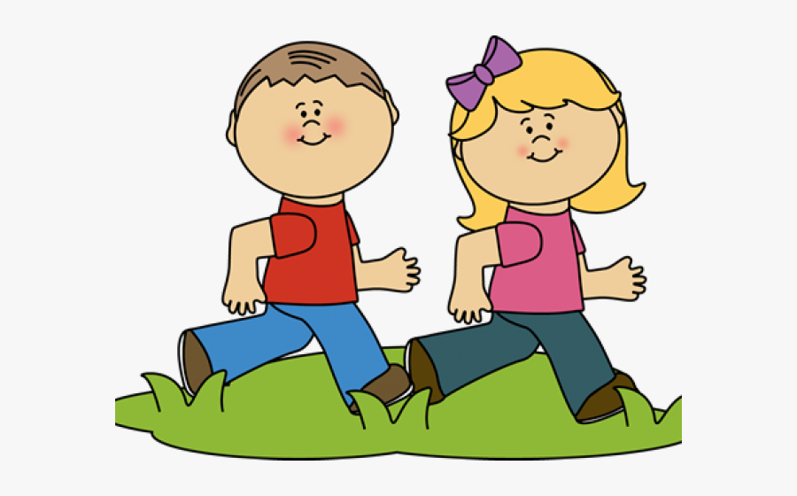 Kids Running Clipart, Transparent Clipart
