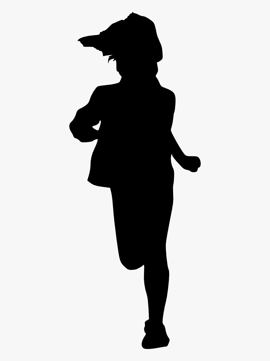 Running Kid Silhouette, Transparent Clipart