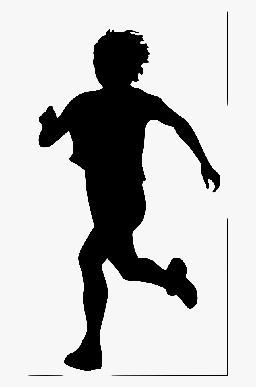 Standing,human Behavior,recreation - Clipart People Running Silhouette, Transparent Clipart