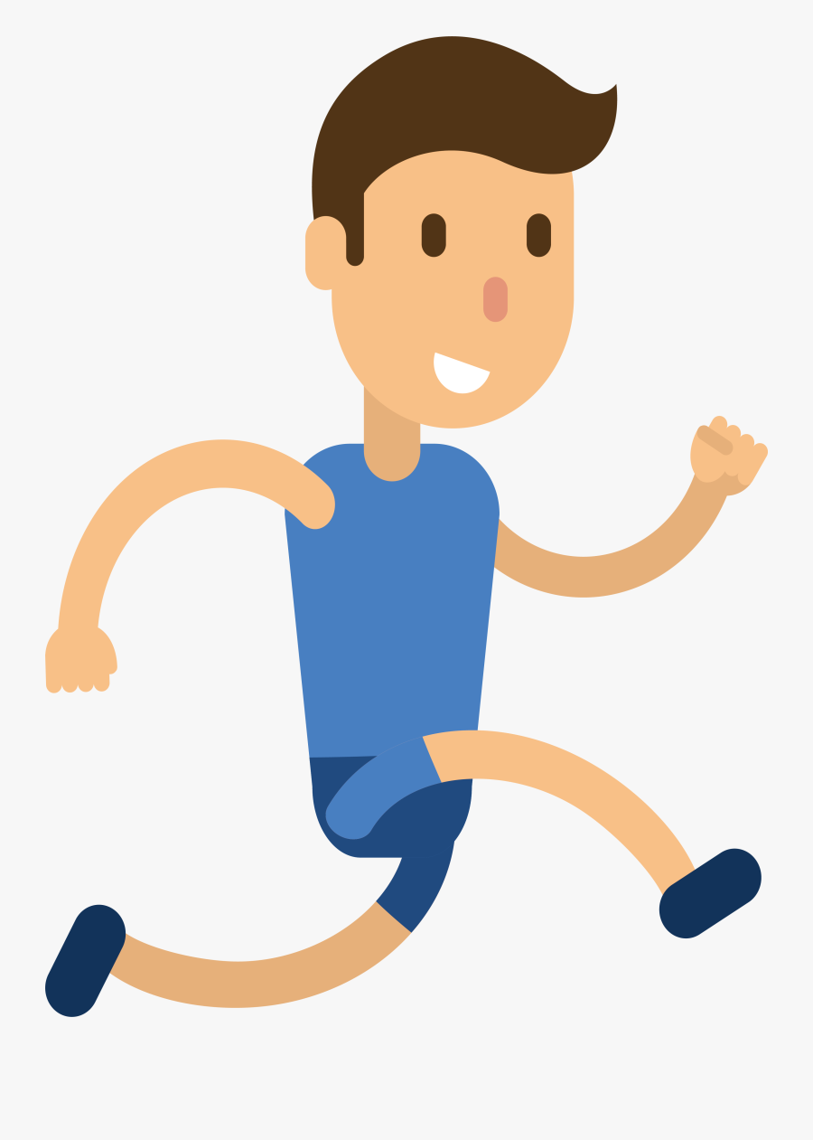 Track Clipart Boy Run - Cartoon Drawing Of Athlete, Transparent Clipart