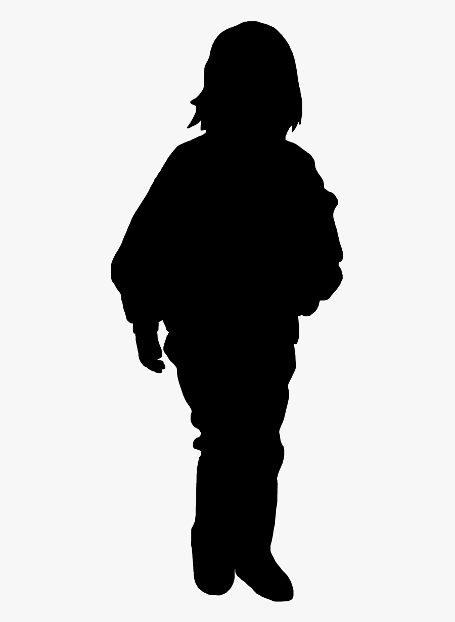 Girl Silhouette Running Black - Woman Back Silhouette Png, Transparent Clipart