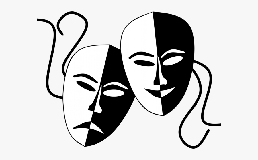 Comedy And Tragedy Masks Png, Transparent Clipart