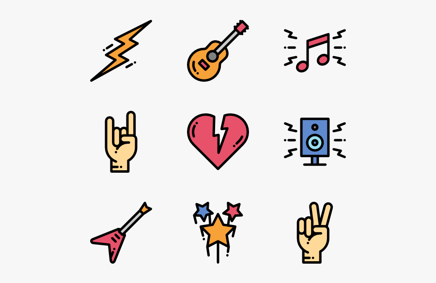 Collection Of Free Rocks Drawing Rock N Roll Download - Rock N Roll Symbols, Transparent Clipart