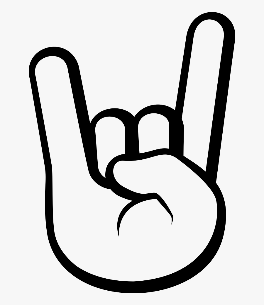 Clip Art Sign Of The Horns - Rock And Roll Png, Transparent Clipart