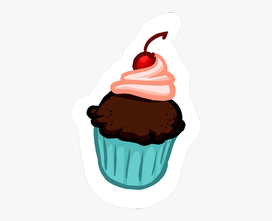 Cupcake Pin - Club Penguin Cake Png, Transparent Clipart