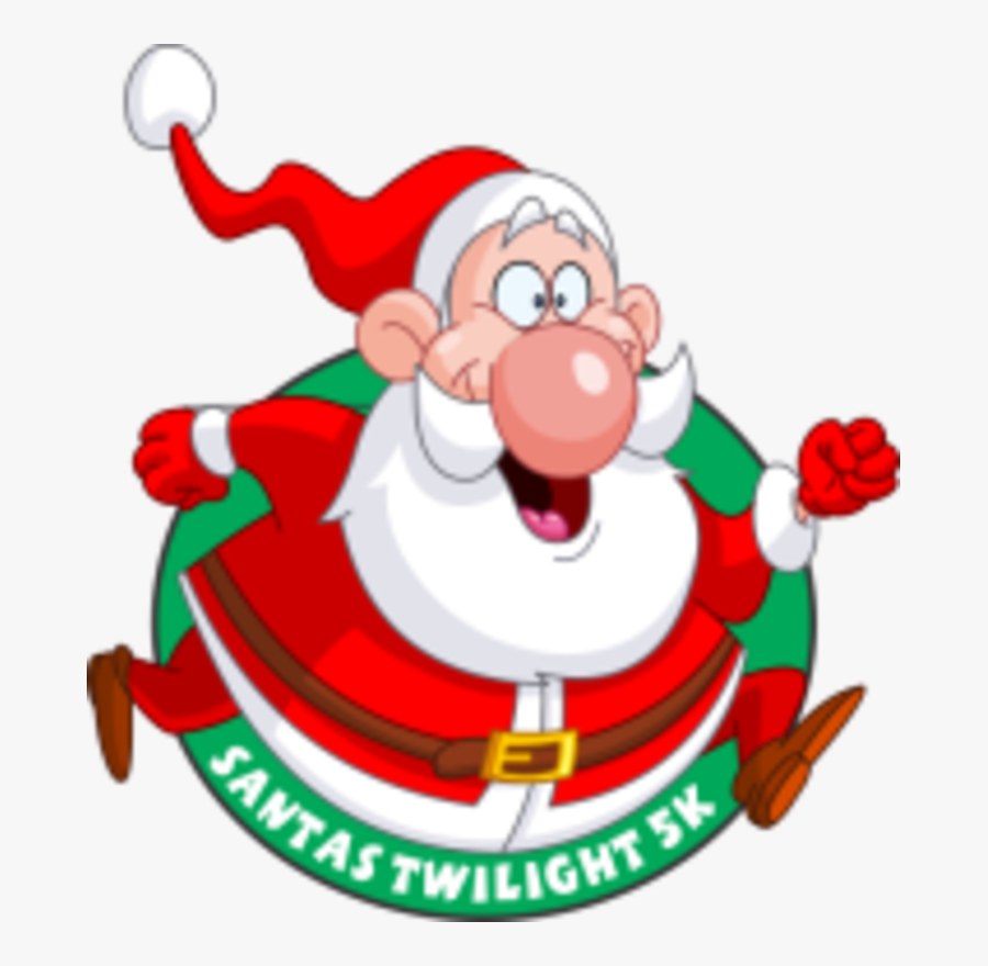 S Twilight K Safety - Running Santa, Transparent Clipart