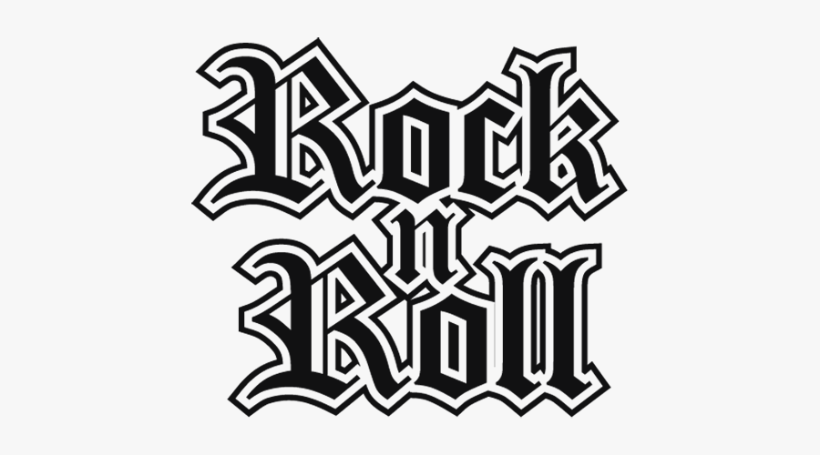 Clip Art Rock N Roll Stickers - Rock And Roll Text Png, Transparent Clipart