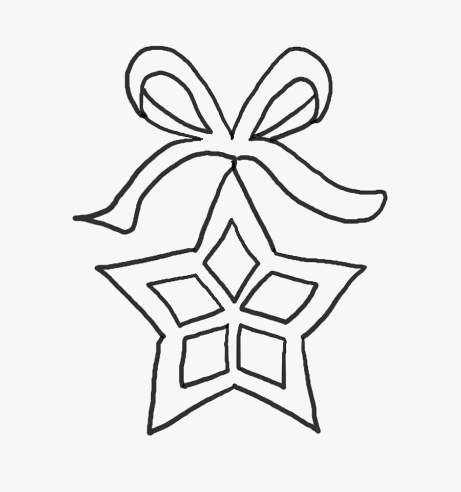 Christmas Star Coloring Pages Printable - Drawing Of Christmas Star, Transparent Clipart