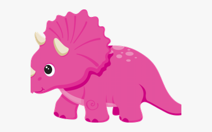 Dinosaurs Clipart Girl - Cute Pink Dinosaur Clipart, Transparent Clipart