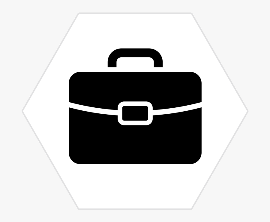 Transparent Job Icon Png - Briefcase Clipart Black And White, Transparent Clipart