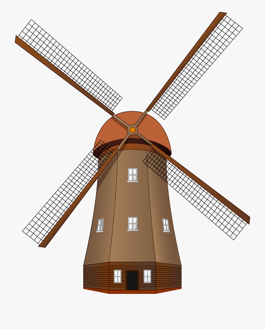 Windmill Large Png Clip Art - Wind Mill Clipart, Transparent Clipart