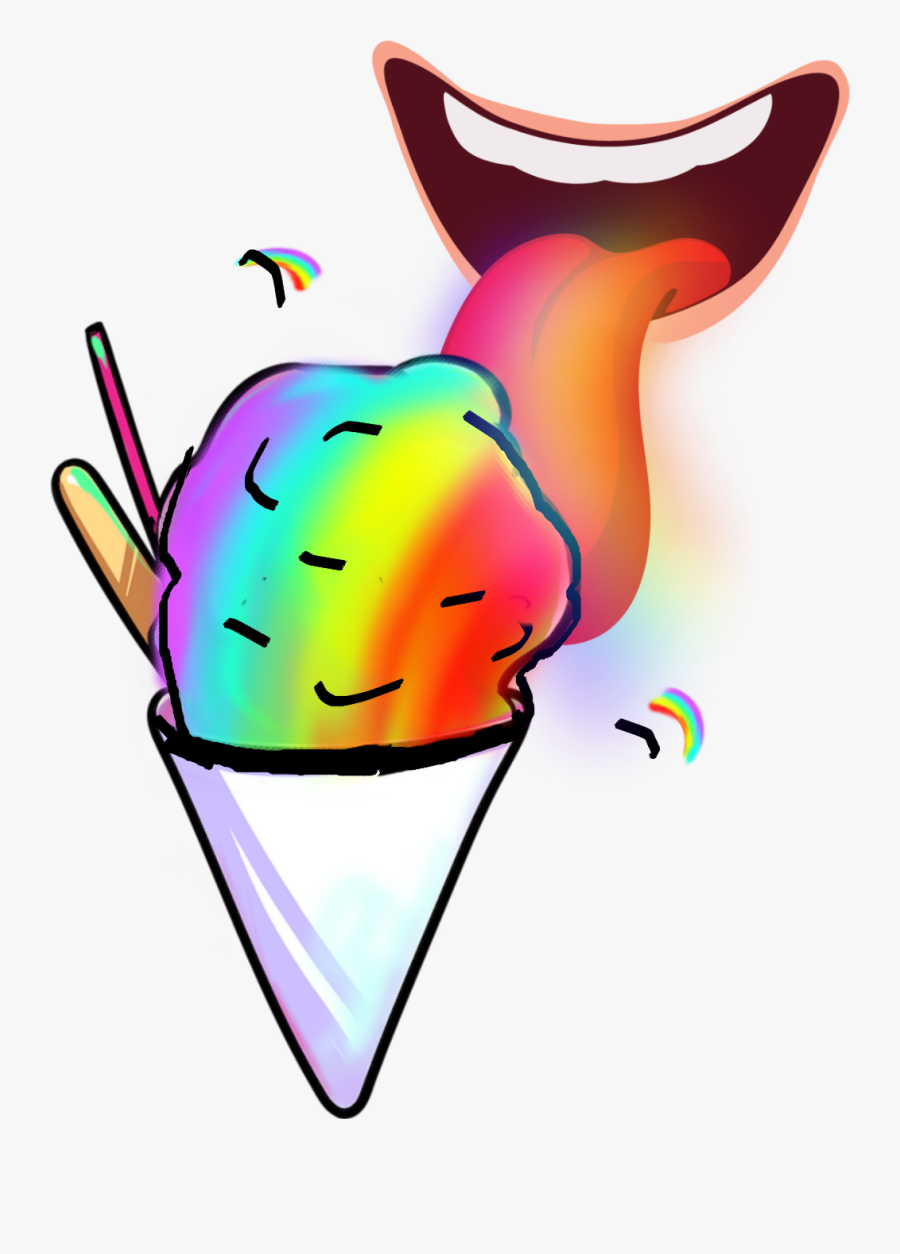 #snowcone #rainbow, Transparent Clipart