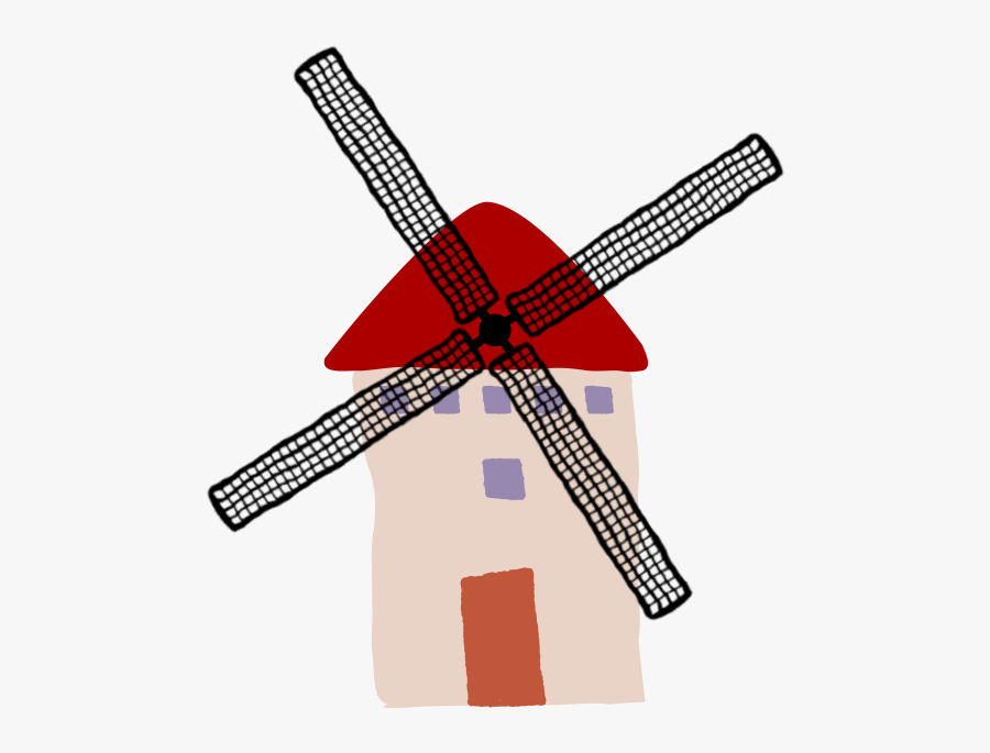 Line,red,windmill - Pitstone Windmill, Transparent Clipart