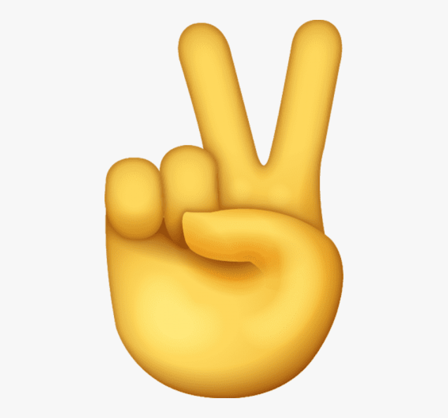 Clip Art Victory Hand Icon Ios - Peace Hand Emoji Png , Free