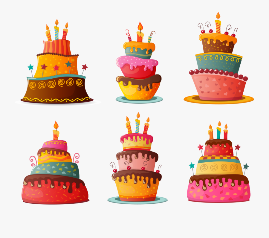 Vector Chocolate Birthday Cake Cupcake Cartoon - Birthday Cake Stock Vector, Transparent Clipart