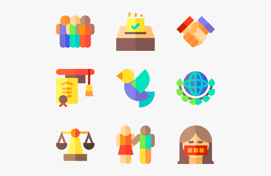 Peace & Human Rights, Transparent Clipart