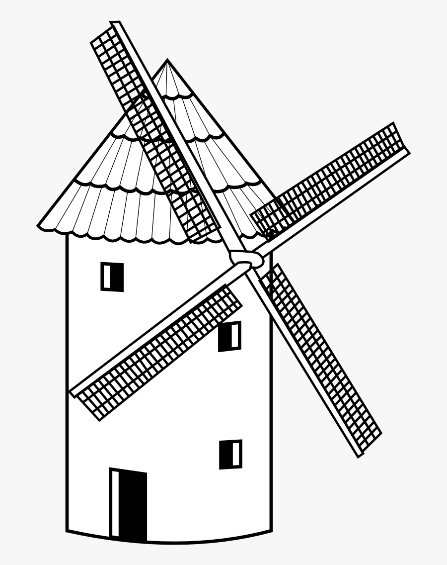 Windmill Cartoon, Transparent Clipart