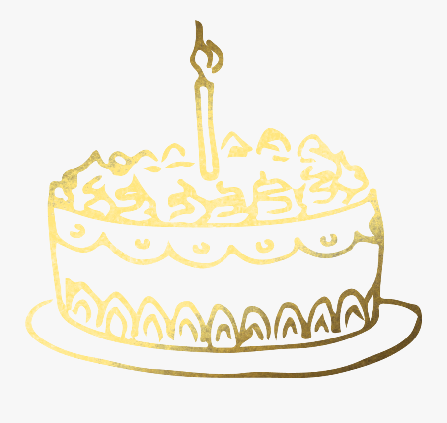 Collection Of Free Gold Transparent Birthday Cake - Birthday Cake Png Transparent, Transparent Clipart