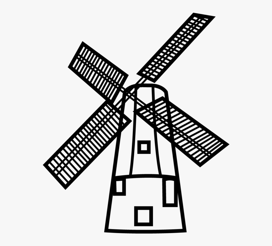 Windmill, Transparent Clipart